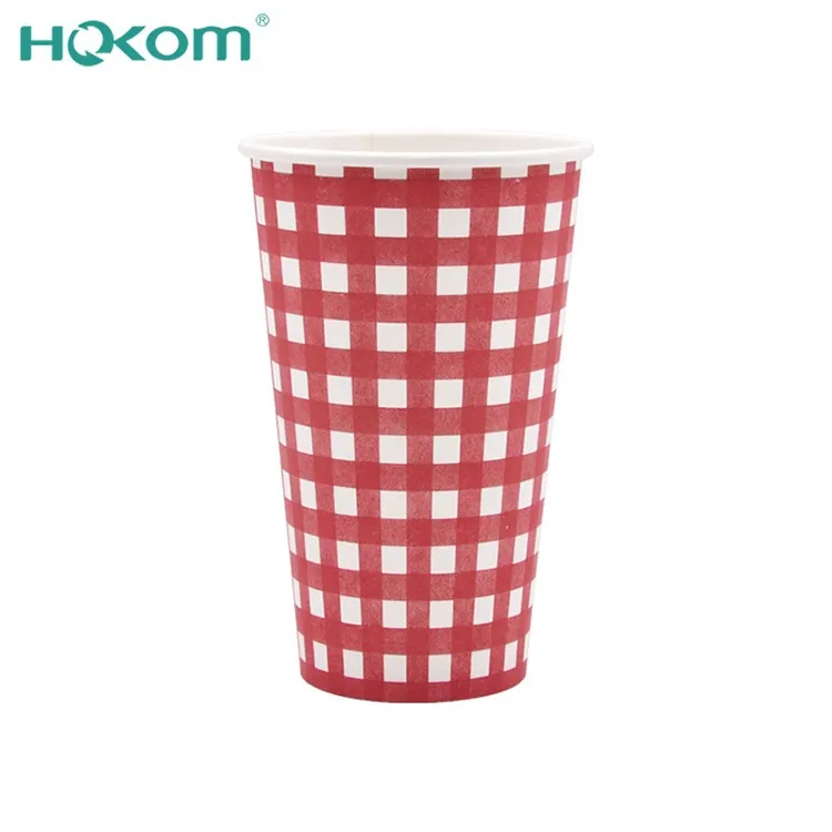 গরম চা রস দুধের জন্য পাইকারি 16oz একক ওয়াল পেপার কাপ - Lo াকনা ছাড়াই খনিজ জলের জন্য কাস্টম লোগো এবং আকার